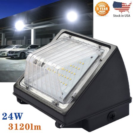 24W LED Wall Pack Light 5000K Commercial Outdoor Industrial Security Light IP65
