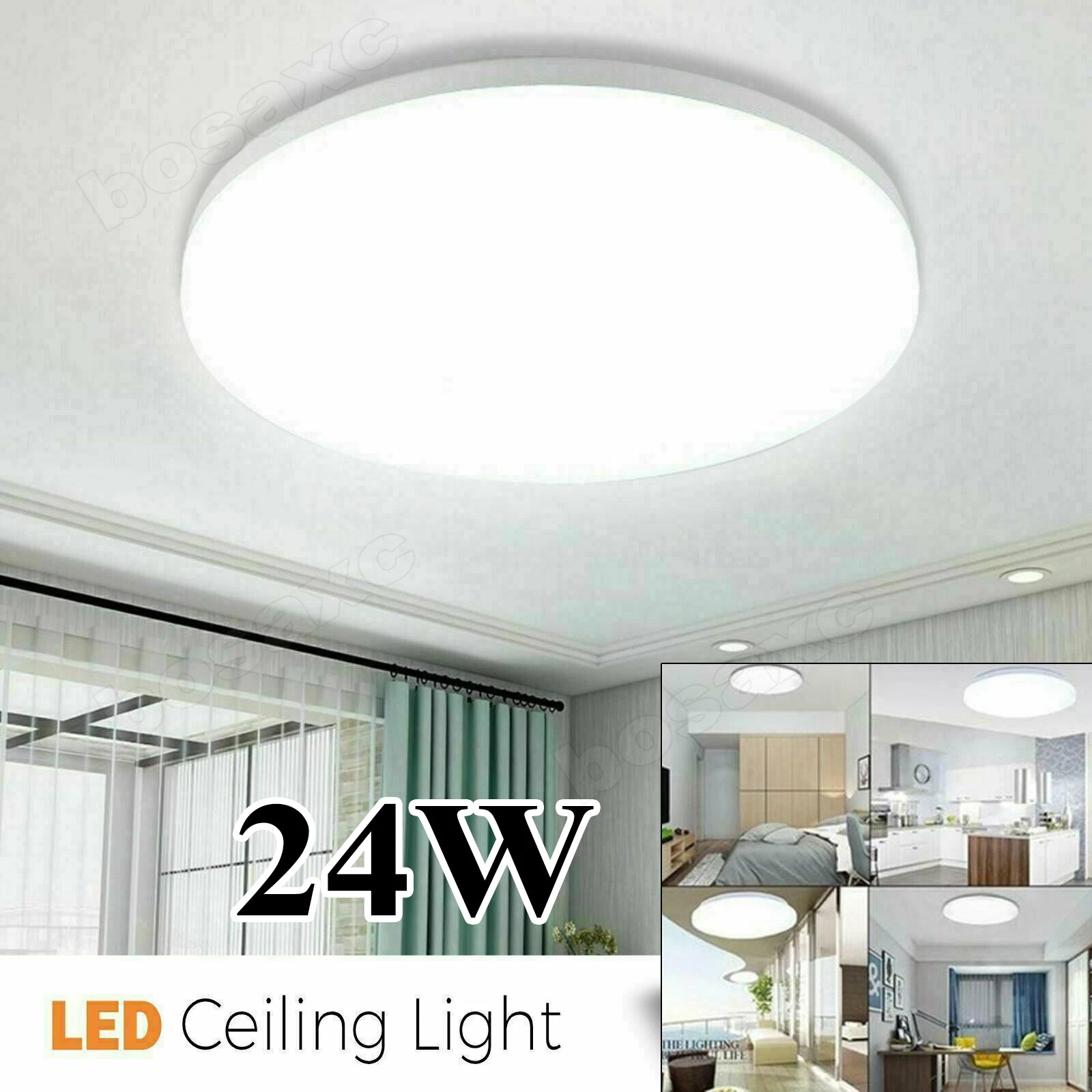 Round Led Surface Mount Fixture Ceiling Light Kitchen Bedroom Panel Lights Lamp