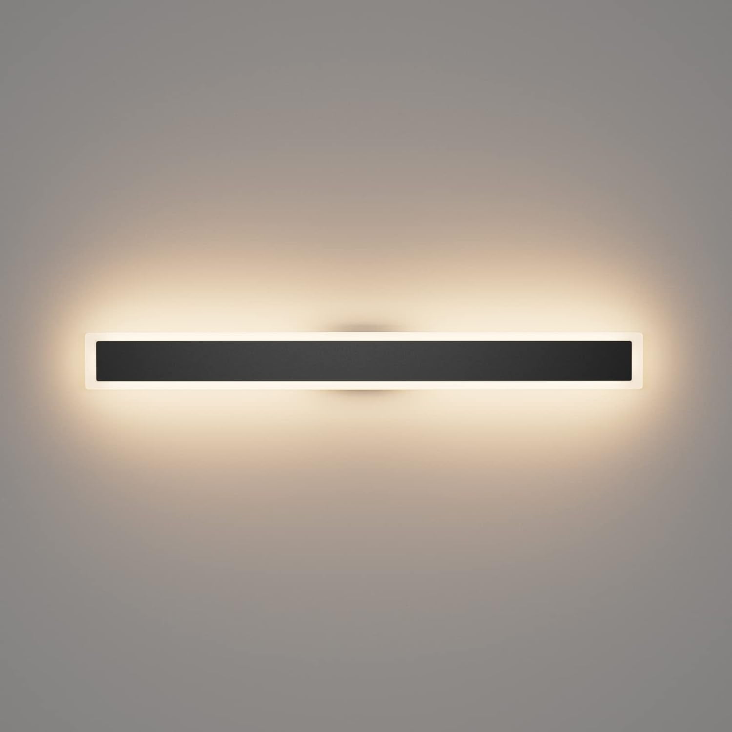 24W Long LED Wall Lamp Villa Wall Light Villa Porch Outdoor Wall Lamp IP54 Waterproof Wall Lights Black Long Exterior Garden Lamp-80CM, Warm White 3000K