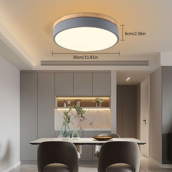 24W Modern Round LED Ceiling Light Living Room Chandelier Pendant Lamp Fixture 3 Colors