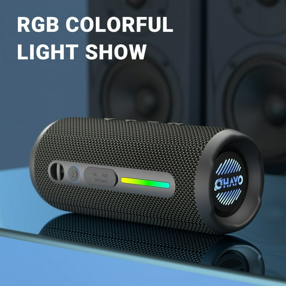24W Portable Wireless Speaker with Deep Bass & RGB Lights - 30H Playtime, 5.3 Bluetooth, Dual Pairing | For Outdoor, Home & Parties (Hip-Hop Ready)