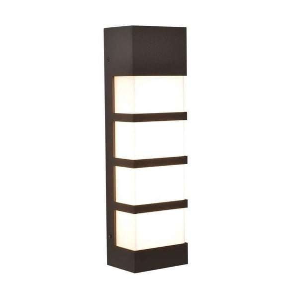 24W State Outdoor LED Light, Textured Bronze