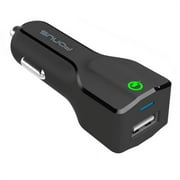 24W USB Adaptive Qualcomm 3.0 Fast Car Charger Quick Charge with Smart Detect Ultra Compact Black E8 for Amazon Fire HD 10 8, Kindle DX Fire HD 6 7 8.9 HDX 7 8.9 - iPad 4 Air 2, Mini 2 3 4, Pro 9.7
