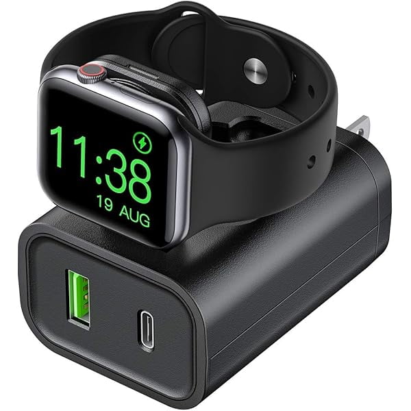 24W USB C Charger, 3 in 1 Design with Apple Watch Wireless Charger, PD Charger for iPhone, AirPods