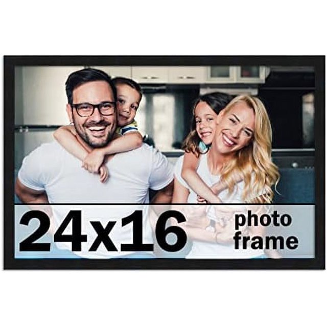 24X16 Frame Black Picture Frame Complete Modern Photo Frame Includes UV Shatter Guard Front