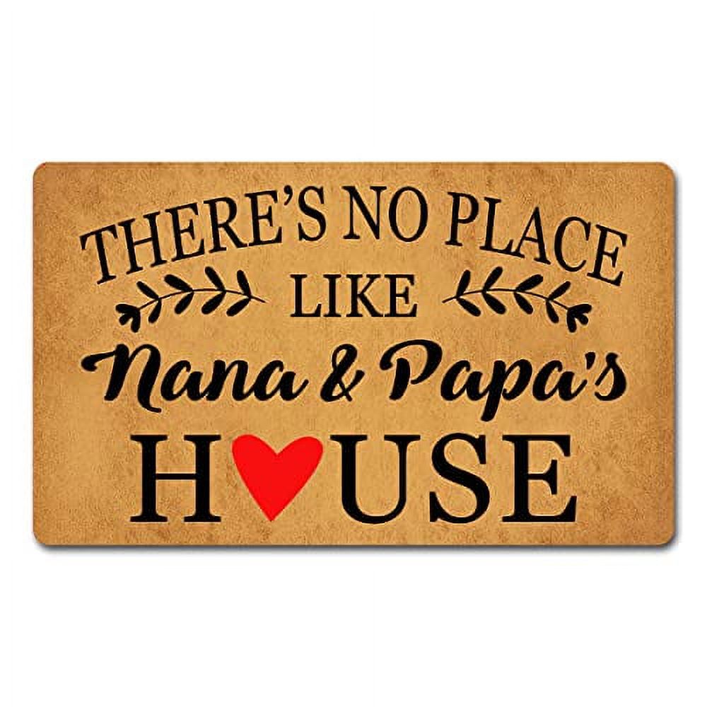 24X16 Inch Funny Welcome Doormat There's No Place Like Grandma and ...