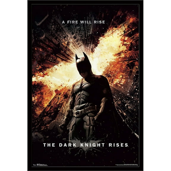 24X36 DC Comics Movie - The Dark Knight Rises - One Sheet Wall Poster, 24" x 36", Framed