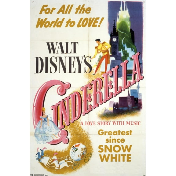 24X36 Disney Cinderella - One Sheet Wall Poster, 24" x 36"