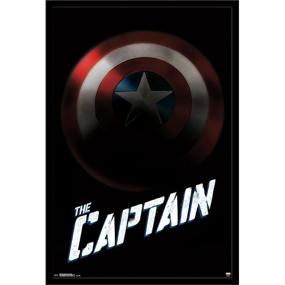24X36 Marvel Comics - Captain America - Shield Wall Poster, 24" x 36", Framed