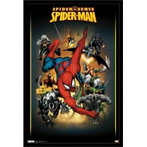 24X36 Marvel Comics - Spider-Man - Adversaries Wall Poster, 24" x 36", Framed