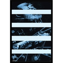 24X36 Star Wars: Saga - Falcon Bars Wall Poster, 24" x 36", Framed