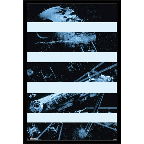 24X36 Star Wars: Saga - Falcon Bars Wall Poster, 24" x 36", Framed