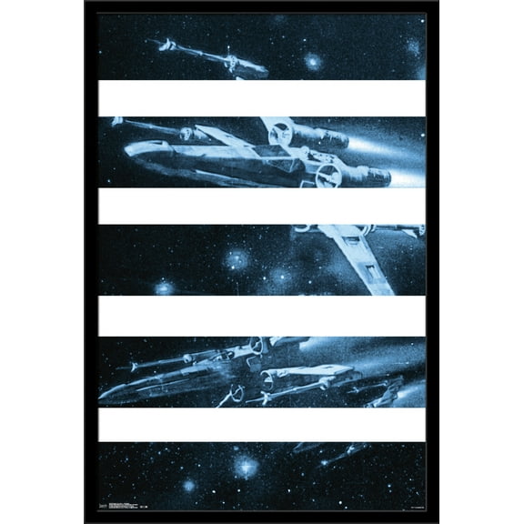 24X36 Star Wars: Saga - T-65 Bars Wall Poster, 24" x 36", Framed