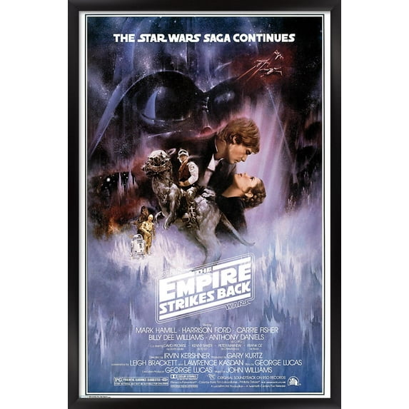 24X36 Star Wars: Saga - The Saga Continues Wall Poster, 24" x 36", Framed