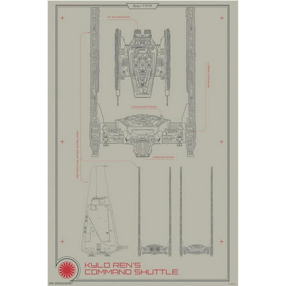 24X36 Star Wars: The Force Awakens - Command Shuttle Wall Poster, 24" x 36"