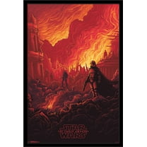 24X36 Star Wars: The Last Jedi - Ruins Wall Poster, 24" x 36", Framed