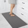 thumbnail image 1 of 24X60 Inch Kitchen Rug Mats Made of 100% Polypropylene Strip with TPR Backing, Soft Kitchen Mat Specialized in Anti-Slip and Machine Washable, for Kitchen, Floor Home, Office, Sink, Laundry, Grey, 1 of 5