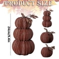 thumbnail image 1 of 24cm Resin Pumpkin Figurines with Woven Texture Fall Decor Autumn Decor Halloween Thanksgiving Decorations for Home, 1 of 8
