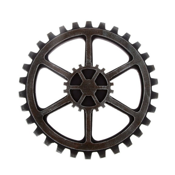 Vintage Steampunk Gear Wheel Wall Hanging Decoration for Home Bar Art Craft Black 24cm