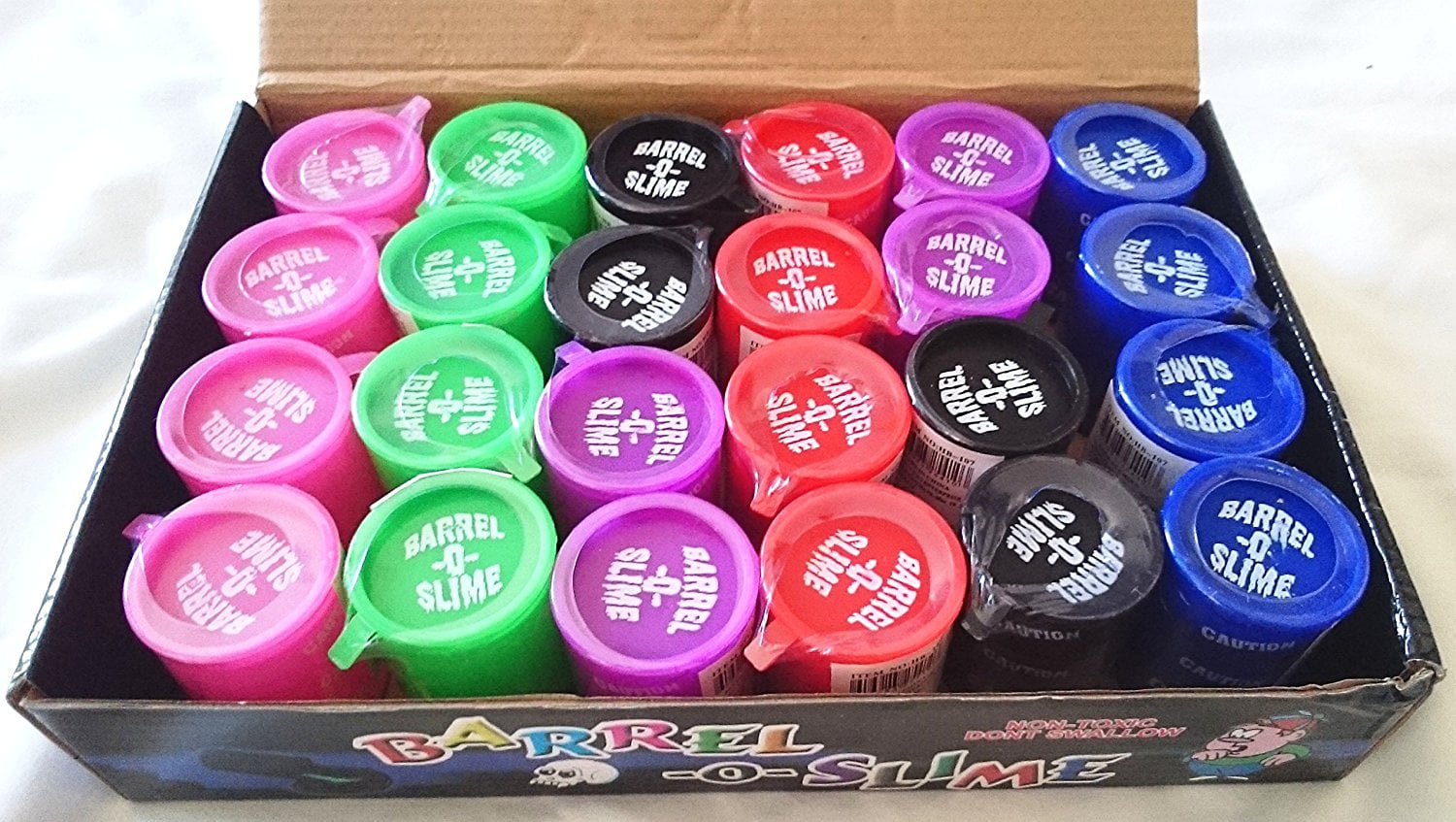 24ct Barrel O Slime Goo Gag Kids Toys Prank Party Favors Joke Birthday Bag Filler