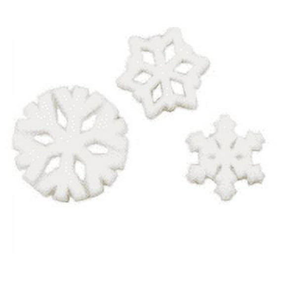 24ct Edible Snowflake 3/4"" - 1 1/4"" Edible Sugar Decoration Toppers for Cakes Cupcakes Cake Popswith Decorating Stickers