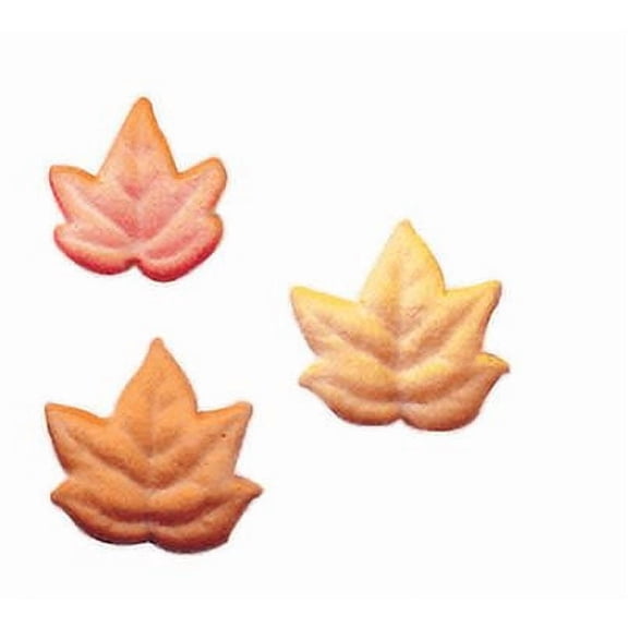 24ct Fall Leaves 1"" - 1 1/4"" Edible Sugar Decoration Toppers for Cakes Cupcakes Cake Popswith Decorating Stickers