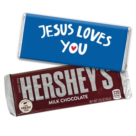 24ct Jesus Loves You Vacation Bible School Religious Candy Party Favors Candy Chocolate Bars (24 Pack) - No Assembly Required