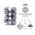 thumbnail image 1 of 24ct Mini Christmas Ball Ornaments Shatterproof Christmas Ornaments Set Decorations for Xmas Tree Balls 30mm/1.18" (Silver), 1 of 3