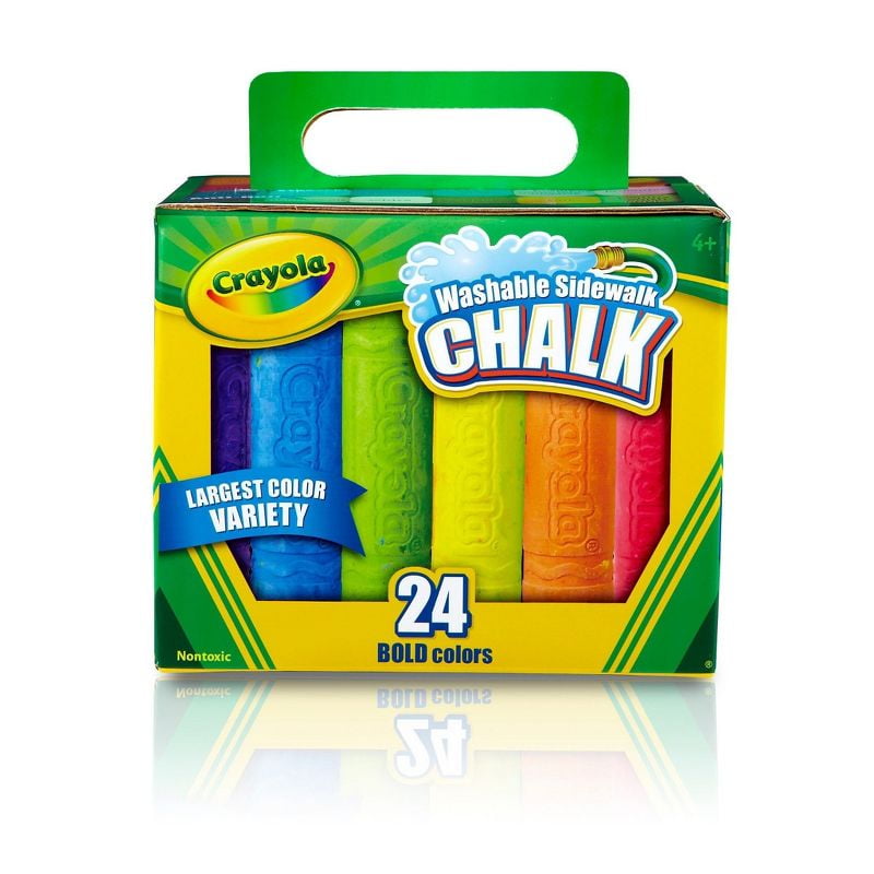 24ct Washable Sidewalk Chalk - Bold Colors: Easter, Non-Toxic, Multicolor for Toddlers