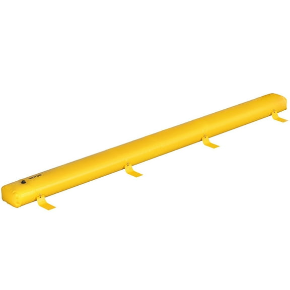 24ft x 12in Reusable PVC Flood Bag Water Diversion Tube Lightweight Waterproof for Doorways Garages Yellow