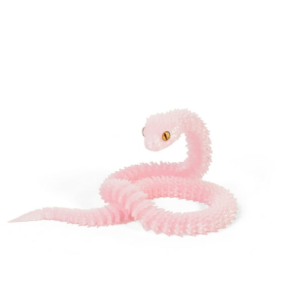 24in 3D Printed Snake Toys, Flexible 3D Printed Animal, Eco-Friendly Fidget ADHD Snake Toys, Perfect Desk Pet for Animal Collectors(Pink)