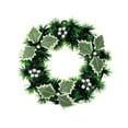 thumbnail image 1 of 24in Artificial Christmas Wreath with Red Berries for Front Door, Indoor Outdoor Decor, Winter Greenery Hanging Wreath for Fireplace Mantle, C, 1 of 6