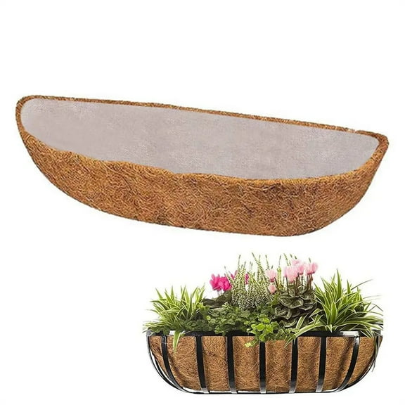 24in Coconut Liners for Planters, Hanging Basket Coco Liners, Coco Replacement Liners for Hanging Basket Planters Flowers Vegetables, 1Pcs