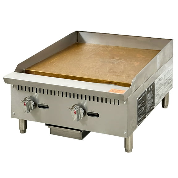 24in. Commercial Countertop Griddle Flat Top Grill Hot 60,000BTU Restaurant Griddle Natural Gas