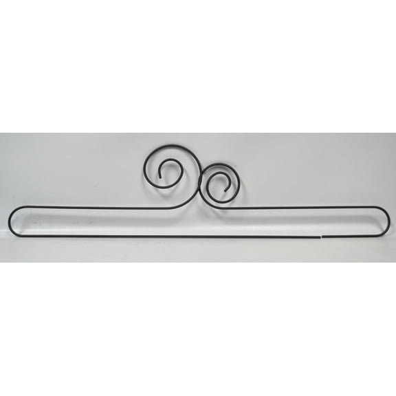 24in Double Scroll Split Bottom Hanger Silver Tex