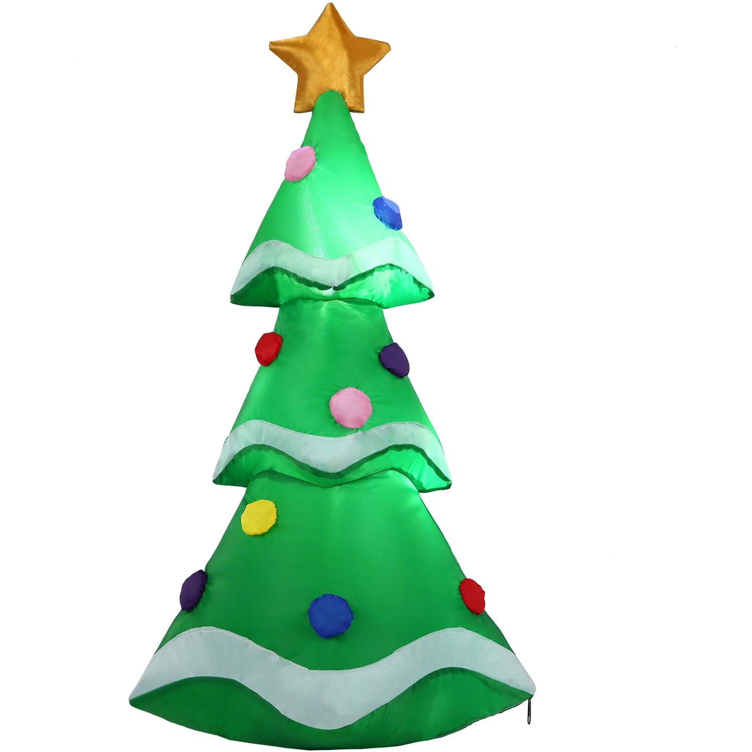 24in Inflatable Tabletop Christmas Tree w/ Lights. Battery Powered ...