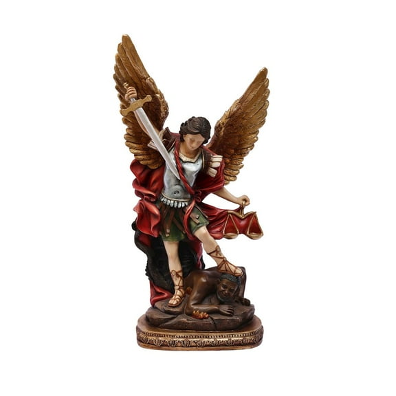 Hi-Line Gift Ltd. 24in St. Michael Statue Arcangel Miguel Indoor/Outdoor Religious Decor