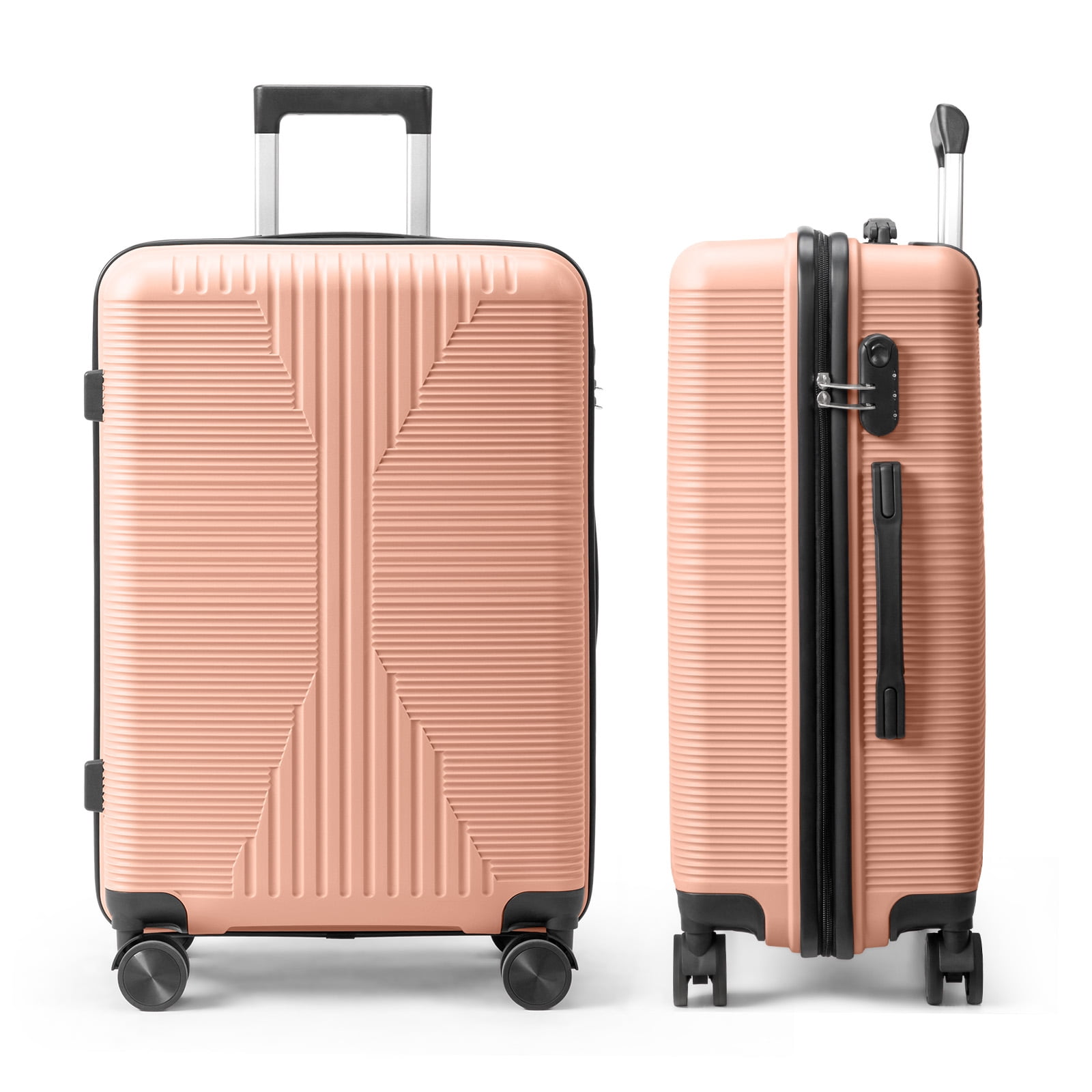 24in Travel Suitcase PP Trolley Case, Pink