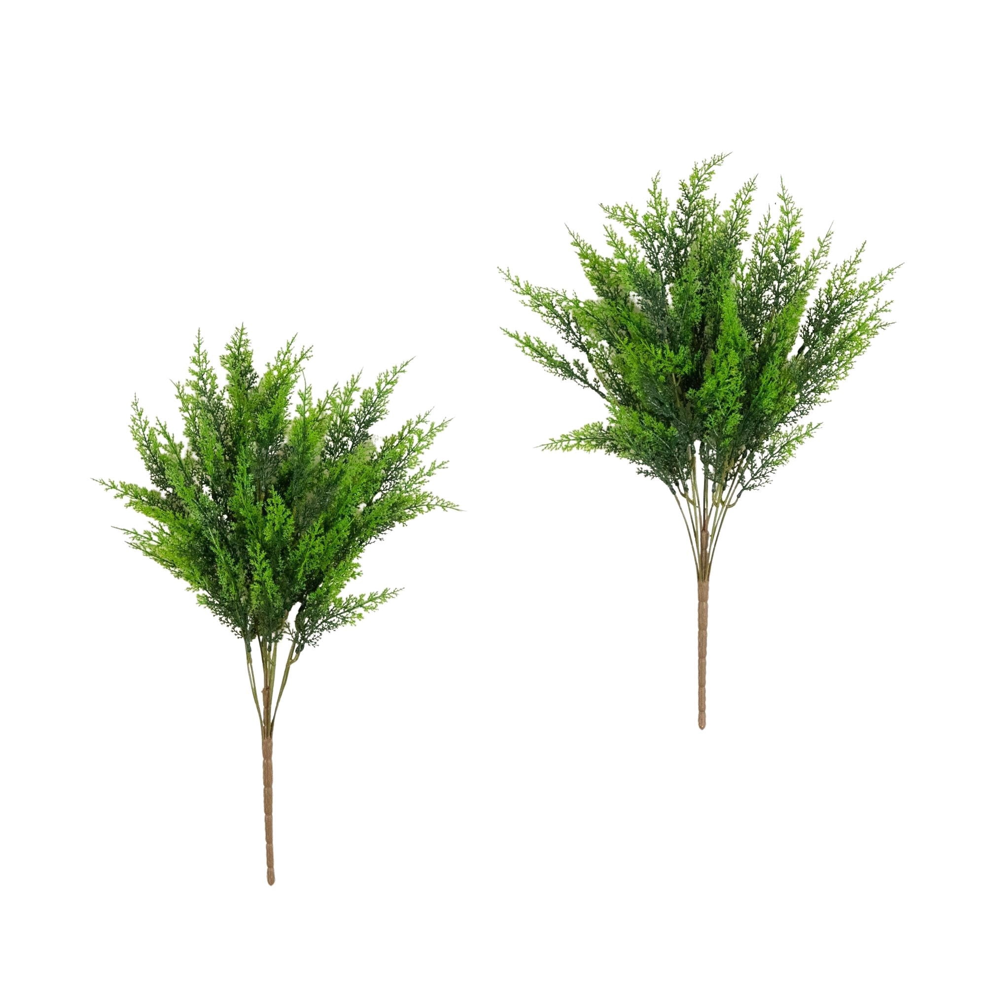 24in. UV Resistant Artificial Cedar Bush (Indoor/Outdoor) - Set of 2