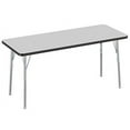 thumbnail image 1 of 24in x 60in Rectangle Contour Adjustable Activity Table with Standard Swivel - Gray/Black, 1 of 1
