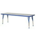 thumbnail image 1 of Rectangle 24"x72" Table & Six 16" Chairs-Color:Grey/Blue,Leg Option:Standard Ball, 1 of 2
