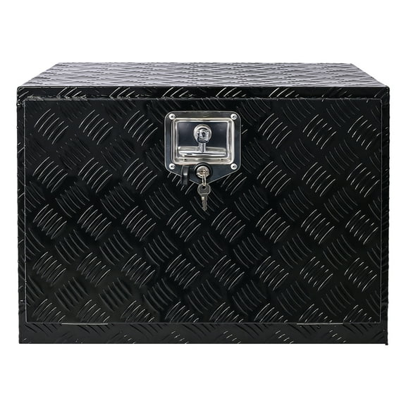 24inch Aluminum tool box,heavy duty truck bed tool box,outdoor trailer pickup storage tool box,RV storage organizer,underbody box w/lock keys,black