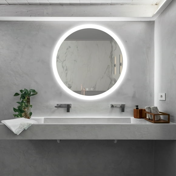 24inch Bathroom Led Classy Vanity Mirror with High Lumen,Dimmable Touch,Wall Switch Control, Anti-Fog ,CRI 95 Adjustable 3000K-4500K-6000K ,IP54 Waterproof Energy saving