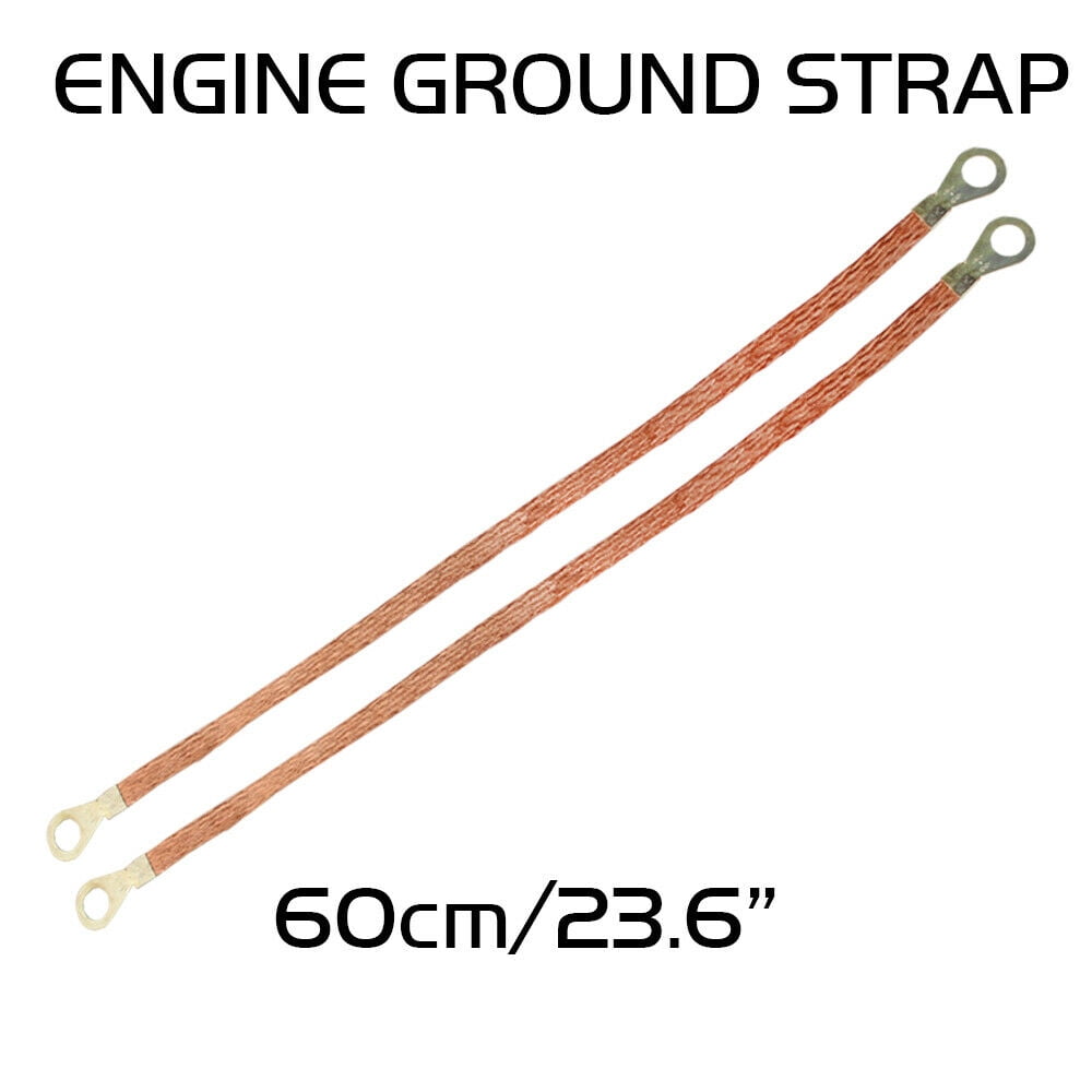 24inch Copper Multipurpose Braided Grounding Strap with 5/16"Lugs Wire