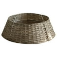 thumbnail image 1 of 24inch Woven Rattan Christmas Tree Collar, Stylish Hyacinth Tree Skirt for Artificial Trees, Wicker Tree Base Cover with Cord Cut-Out for Home Decor, Living Room Display, Natural, 1 of 2