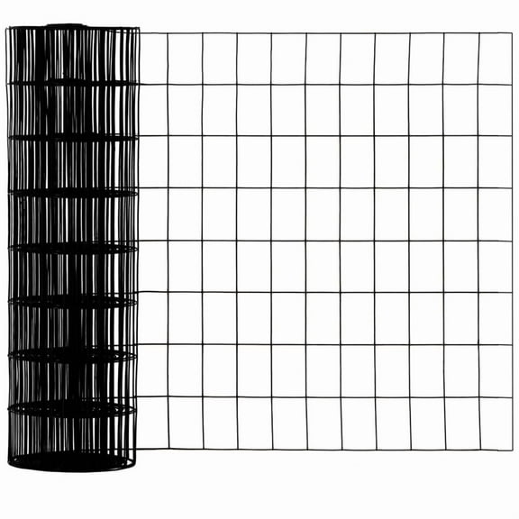 24inch x 50ft Black Vinyl Coated Hardware Cloth 2" X 3" 16Ga Welded Wire Mesh fence, PVC Coated Welded Chicken Wire Fencing, Metal Garden Plant Fencing, for Chicken Coop and Home Improvement
