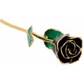 thumbnail image 1 of 24k Gold Dipped Black Lacquer Real Rose Valentine's Day Holiday Gift, 1 of 4