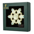 thumbnail image 1 of matashi 24k gold plated highly polished snowflake ornament made with genuine crystals (spinning ornament, gold) gift for new years, 1 of 6