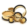 thumbnail image 1 of 24k Gold Plated O-Ring 6G (4mm) Plugs / Gauges / Tunnels 2 Pieces (1 Pair) (B/3/1/2), 1 of 2