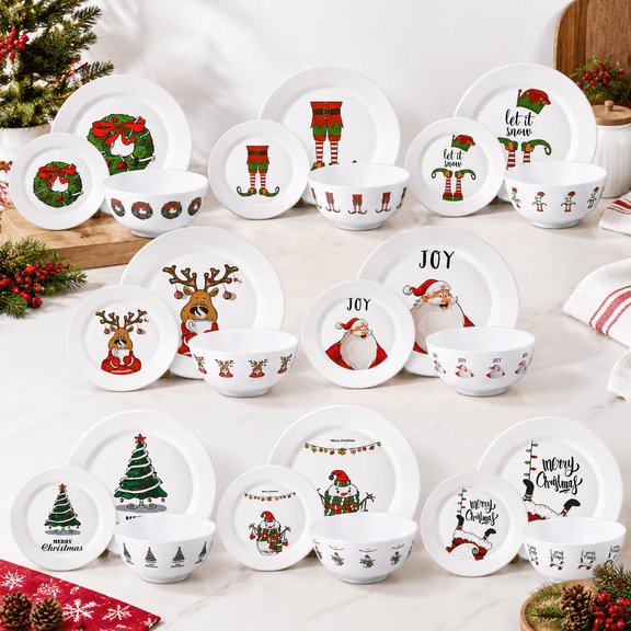 24mas Dinnerware Set 8 Guest Plates